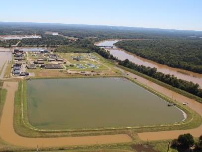 Metro WWTP Surrounded by Flood Waters